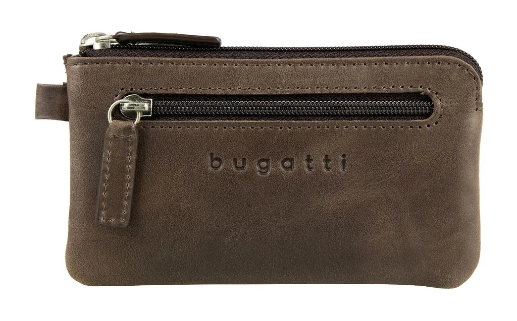 Bugatti Volo Key Case Brown - Astuccio Portachiavi in Vera Pelle Marrone
