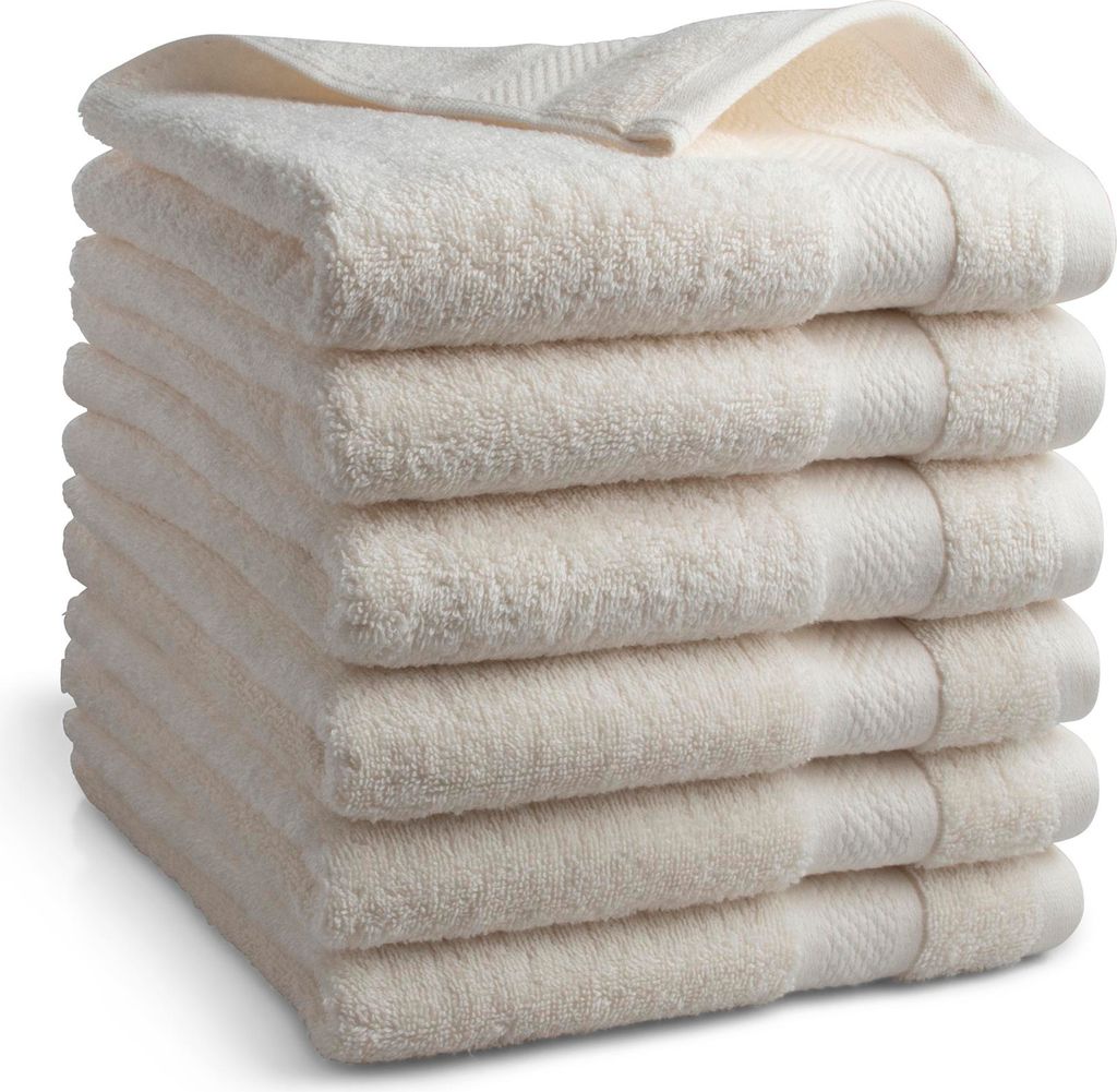 DoubleDry Premium Handtücher Set - 6 Stück 50 X 100 cm Baumwolle - 500 g/m² - Weich & Saugstark - Handtuch Badetuch badehandtücher für Bad und...