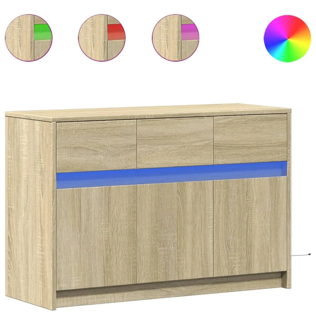 Mobile TV LED Piccolo Rovere Sonoma 91cm - Salvaspazio Moderno