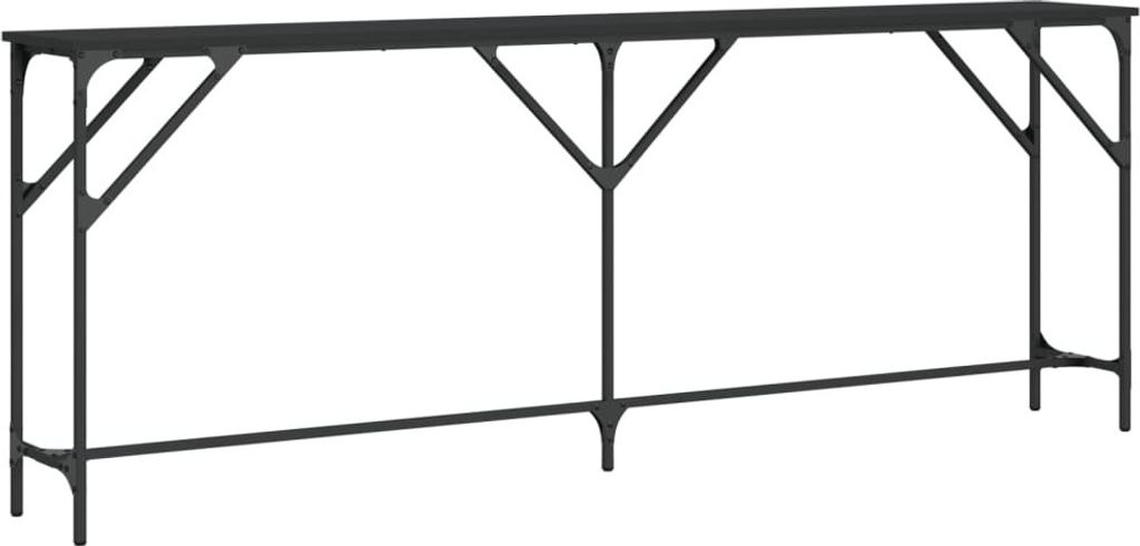 vidaXL Stolik konsola czarny 200x29x75 cm materiał Zdjęcie produktu 