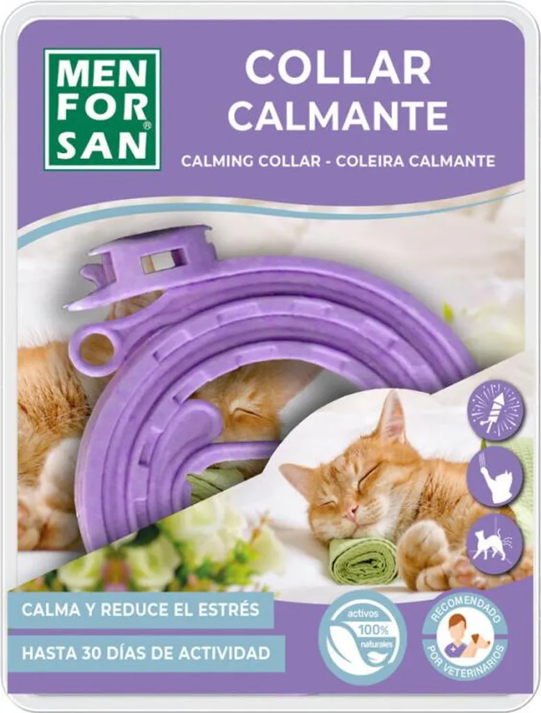 Menforsan Collare Calmante Gatti 33cm - Addio Ansia e Miagolii Notturni