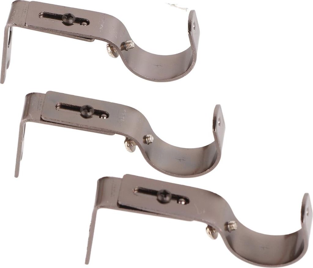 3Pcs Vorhangstangenhakenhalter Eisenbügel Universal Design Heimdekoration für Schlafzimmer