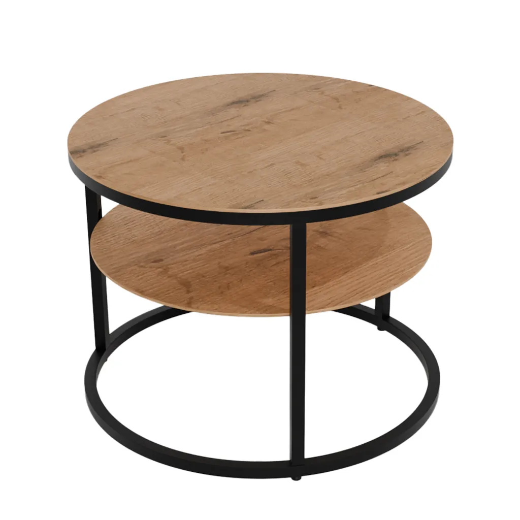 Piètement de table rond Ø60 cm noir métallique pour plateau de table