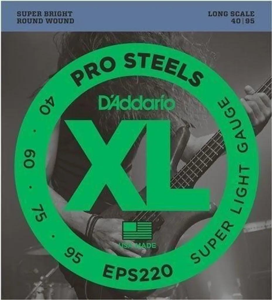 Cordes de basse D'Addario EPS220 ProSteels Super Light 40-95