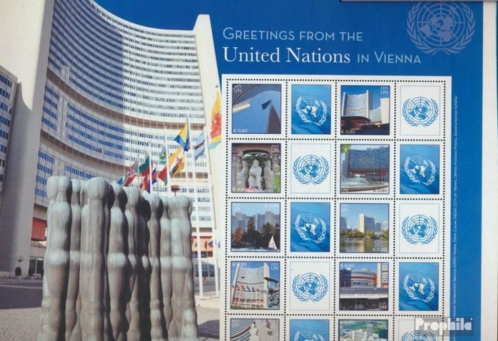 Briefmarken UNO - Wien 2015 Mi 848-857Klb Kleinbogen (kompl.Ausg.) postfrisch Grußmarken
