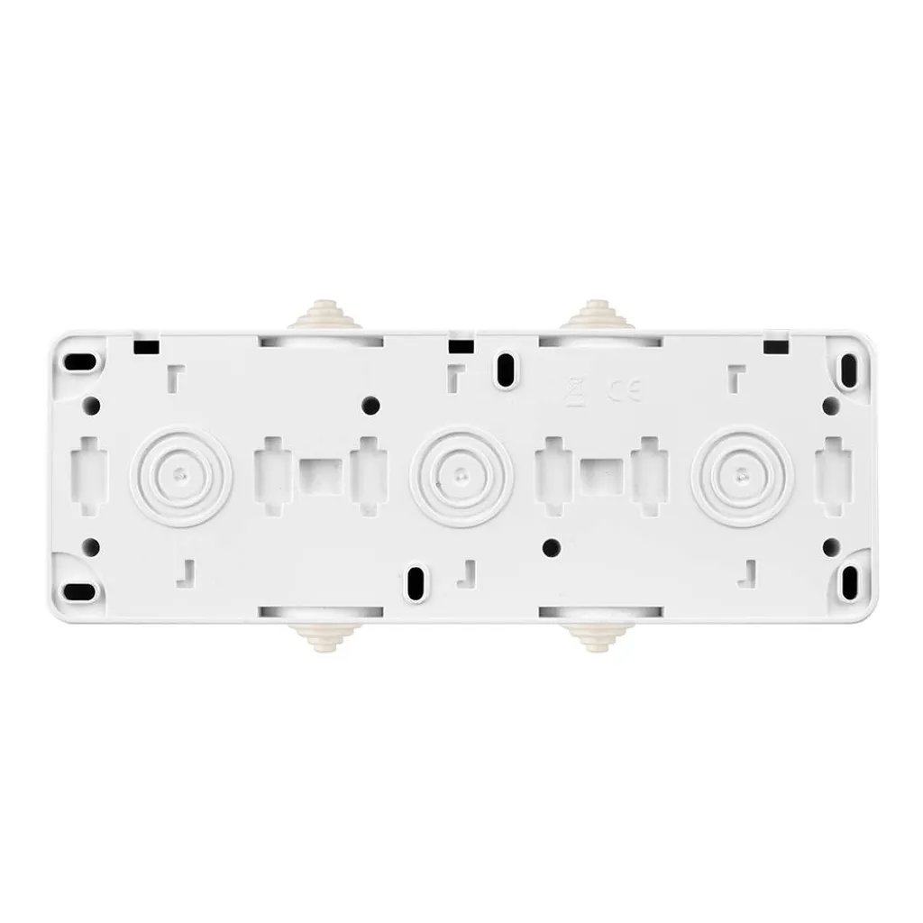 Poly Pool 6-fach Steckdose Mit Schalter – 3 Schuko & 3 Italienische Steckplätze, Schwarz, IMQ/CE