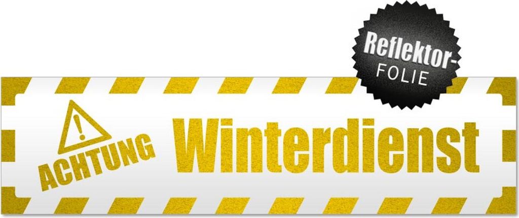 Achtung Winterdienst gestreift Magnetschild Schild magnetisch