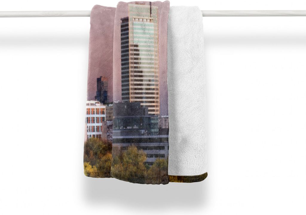 ABAKUHAUS Polieren Weich Flanell Fleece Decke, Warschau Hauptstadt Srodmiescie, Gemütlicher Plüsch für den Innen- und Außenbereich, 125 x 175 c...