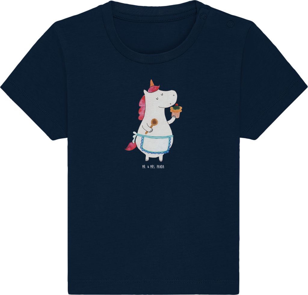 Mr. & Mrs. Panda Babyshirt Einhorn Küche 0. - 6. Monat - Produktbild 
