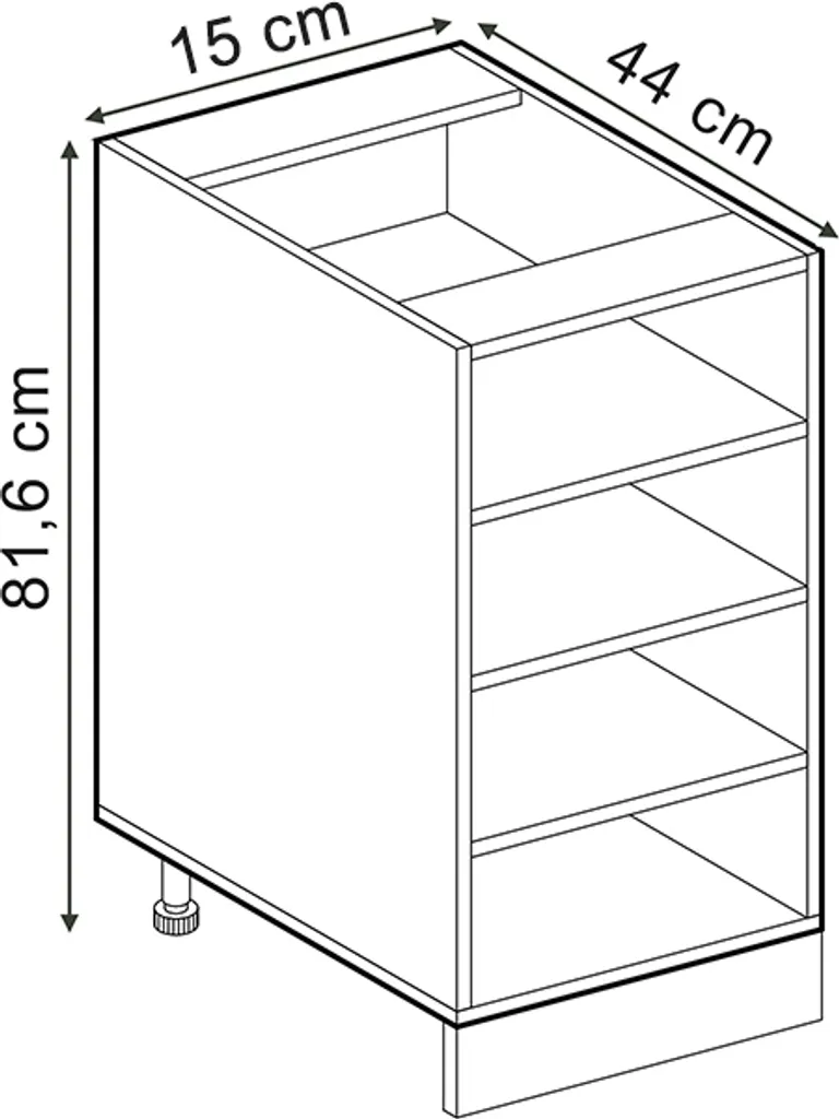Organizzare la Cucina con Vicco R-Line 15cm Antracite | Salvaspazio