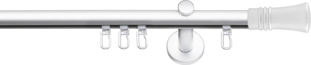 SN Deco - Innenlaufgarnitur Lyon, 19 mm, 1-Lauf, weiß, 240 cm (2x120 cm inkl. Verbinder)