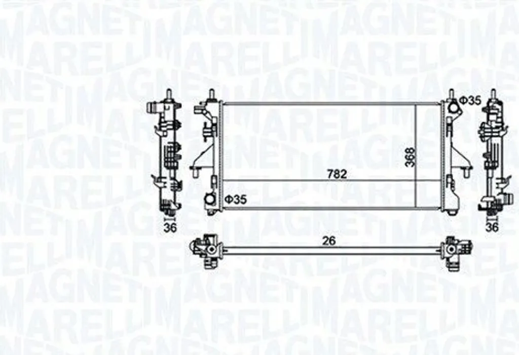 Radiateur moteur haute performance Magneti Marelli anti-surchauffe