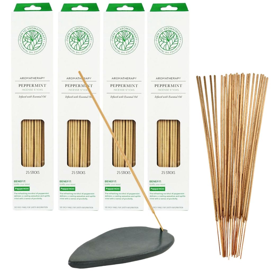 Encens Aromathérapie Menthe Poivrée 100 bâtonnets incl. Image du produit 