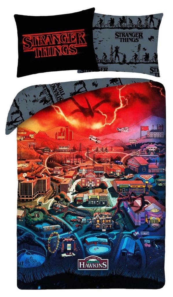 Povlečení Stranger Things, motiv Hawkins, rozměry 140x200 Obrázek produktu 