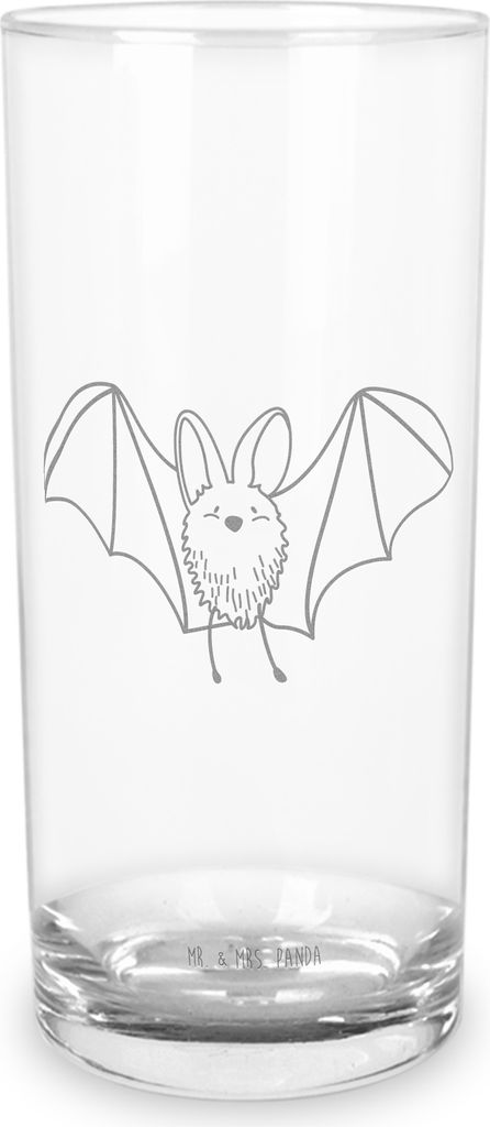 Mr. & Mrs. Panda Glas Fledermaus Flügel 200 ml - Transparent - Geschenk, Longdrinkglas, Wasserglas, Cocktailglas, Lustige Sprüche, Tumbler, Wasse...
