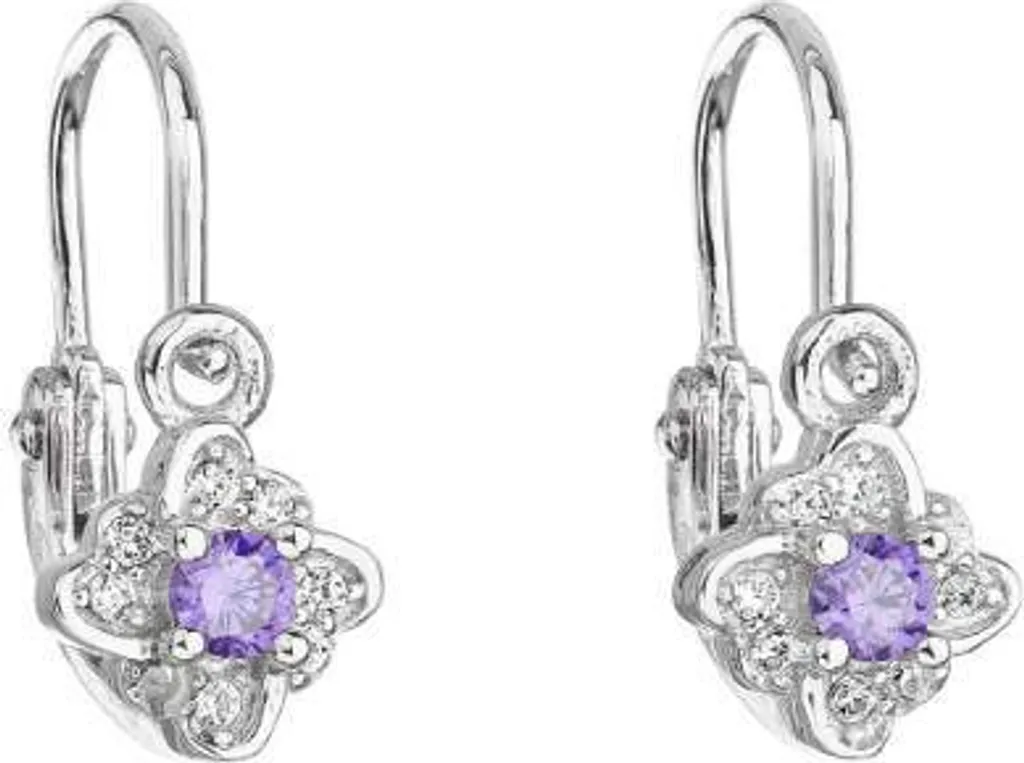 Il Primo Gioiello Viola: Orecchini Argento 925 per Bambine 11175.3