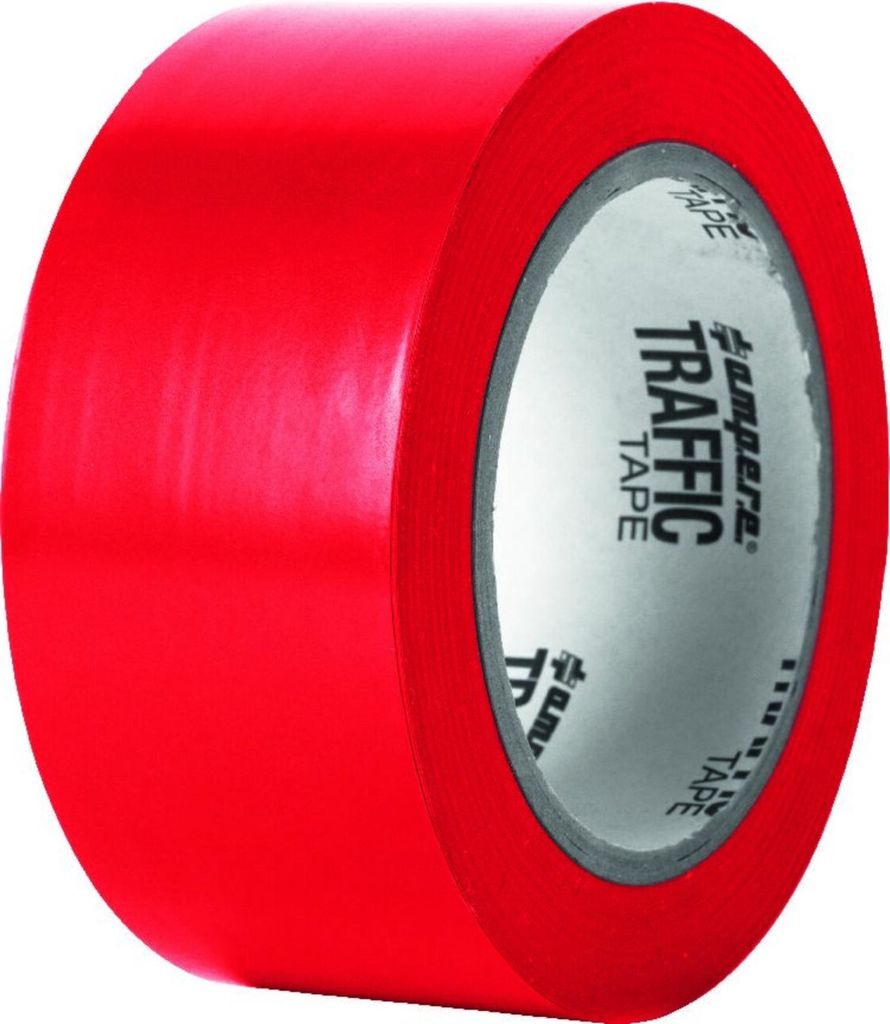 Ampere Traffic Tape Standard 0,15 mm Dicke 50mm x 33m Rot, 3495880230024