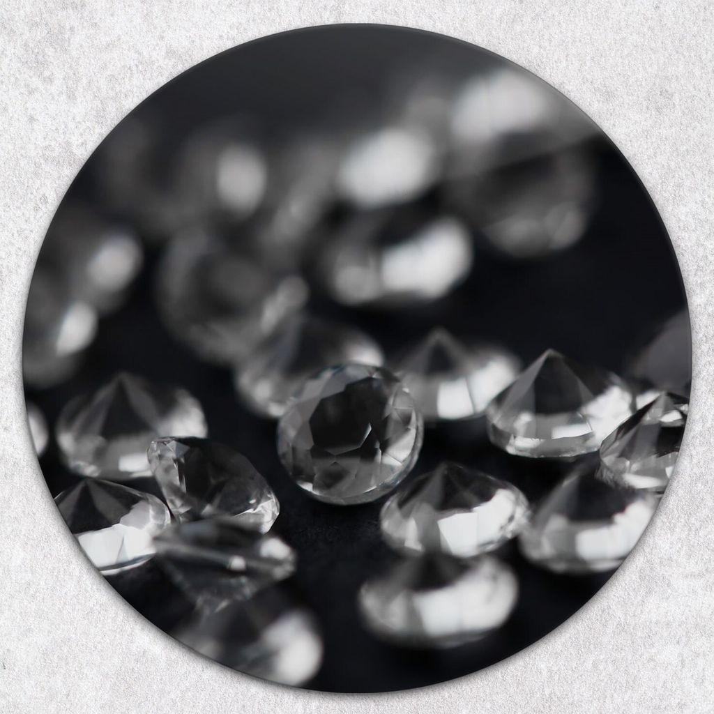 Glas-Herdabdeckplatten Glaskeramikkochfeld-Abdeckung Spritzschutz Glas Runden Schneidebrett fi40 cm - Diamanten Edelsteine