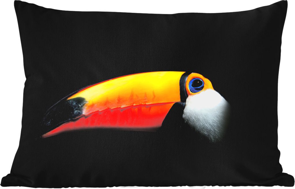 MuchoWow Outdoor Kissen - Tukan - Vogel - Schnabel - 50x30 cm - Wetterfest - Lounge Kissen - Sofa kissen - Wohnzimmer Dekoration