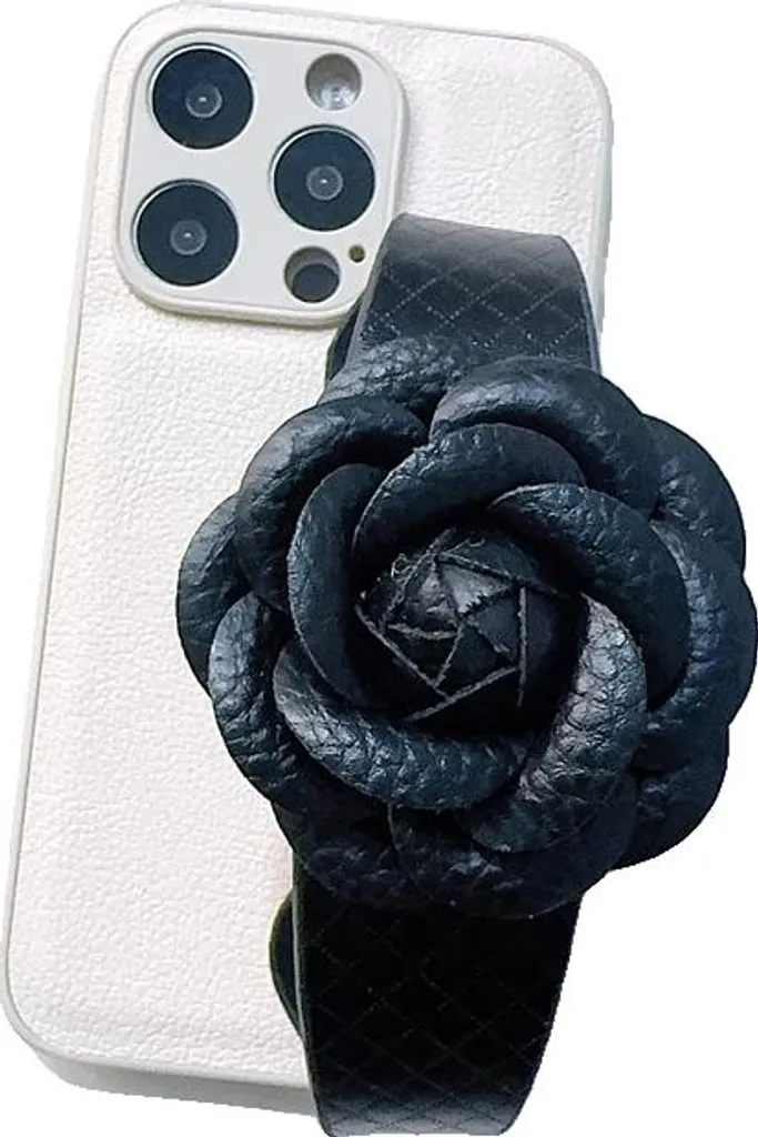 Coque antichoc relief camélia 3D pour smartphone protection renforcée