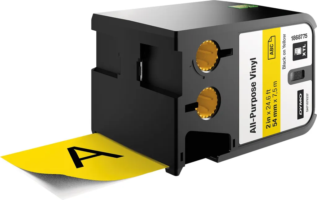 Nastro Etichette Dymo XTL 1868775 Vinile Giallo 54mm x 7m Originale