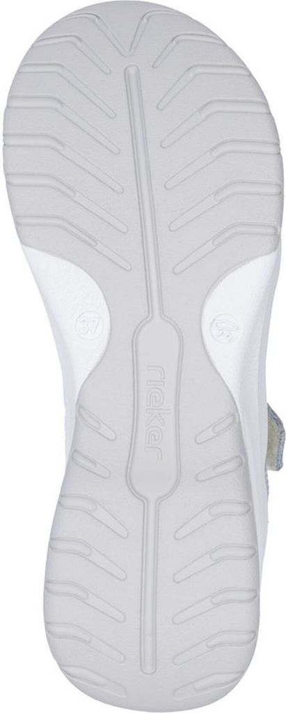 Rieker Damen Sandale Trekking sportlich mit Riemen in gestrickter Optik W3152, Größe:41 EU, Farbe:Blau