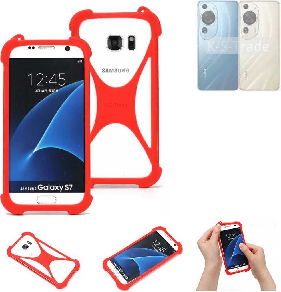 K-S-Trade Handy-Hülle kompatibel mit Huawei P60 Art Schutz-Hülle Bumper Silikon Schutz Hülle Cover Case Silikoncase Silikonbumper TPU Softcase