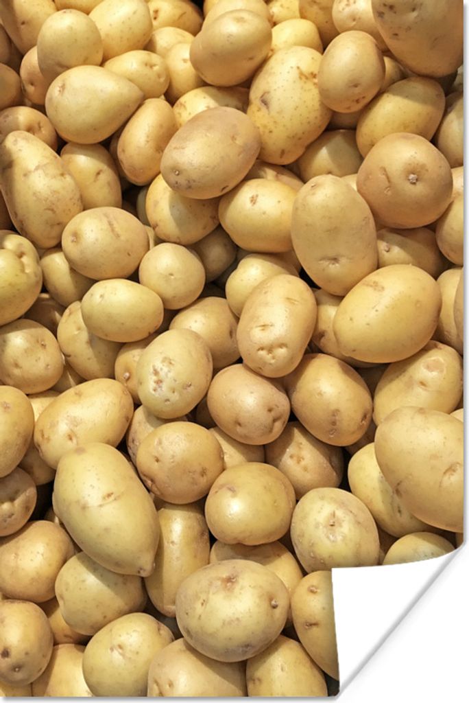 MuchoWow Poster Gemüse - Kartoffeln - Lebensmittel 80x120 cm - Papierdruck
