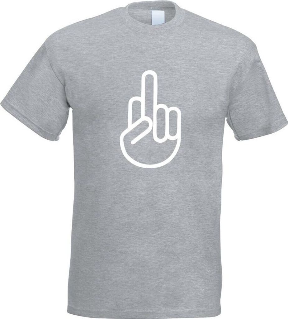 Kiwistar - T-Shirt - Graumeliert - The Fuck You Shocker Motiv Bedruckt Funshirt Design Print - mit Motiv Bedruckt - Funshirt Design - Sport - Freiz...