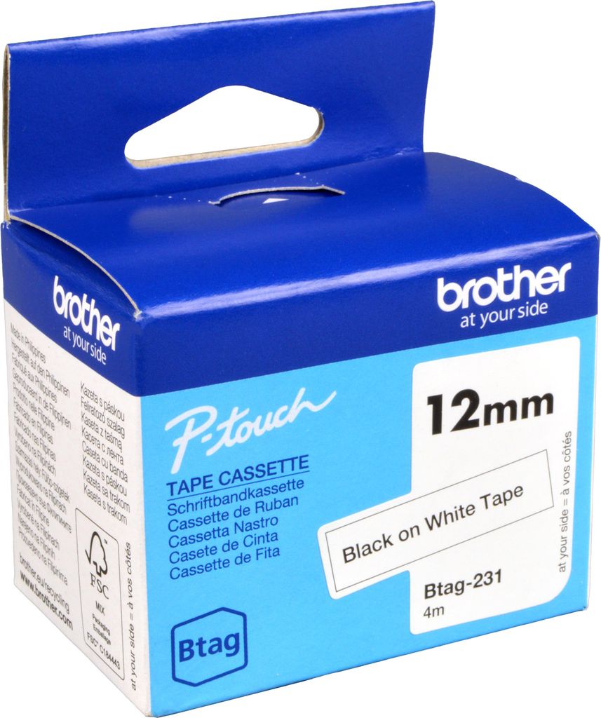Brother BTAG-231, Schwarz auf weiss, Philippinen, 5 Produktbild 