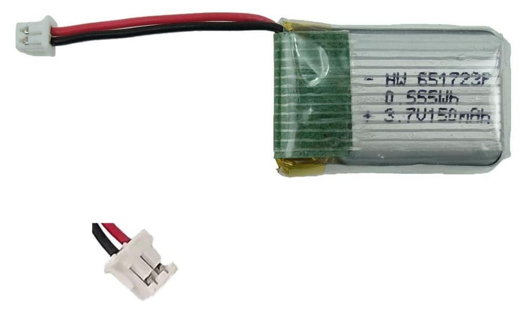 EFASO Akku 3,7V  150mAh 651723 Li-Po  PH 125 2-PIN Stecker Produktbild 