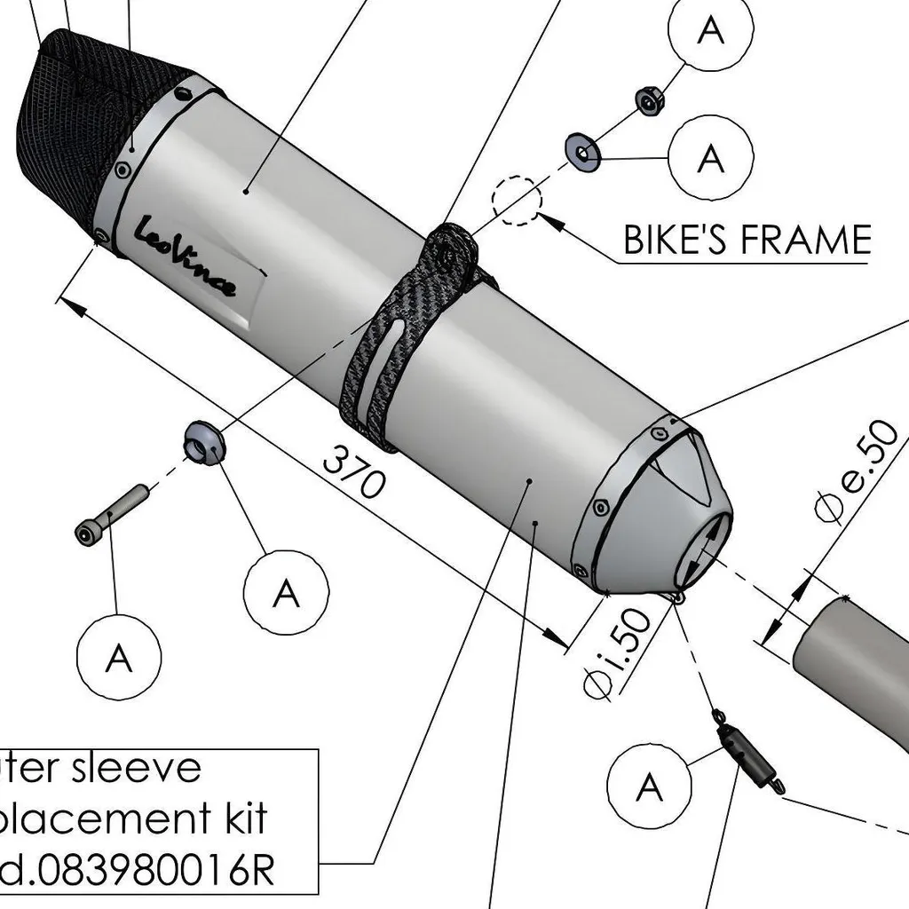 Support échappement LeoVince Honda CBF 1000 2010 - Kit fixation vis