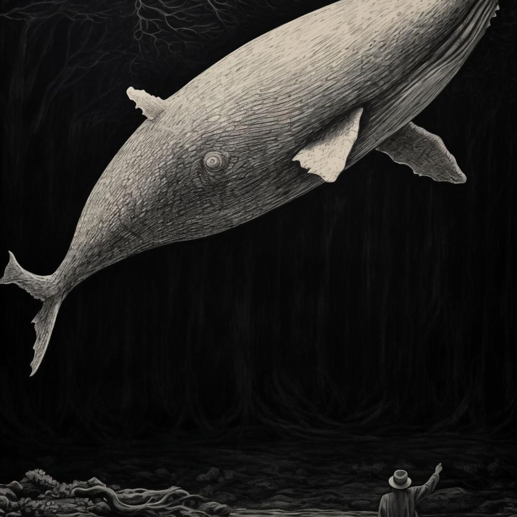 Poster 40x40cm Weißer Wal