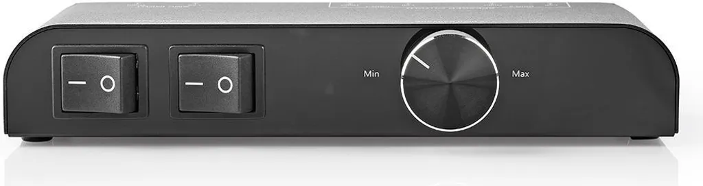 Scatola di controllo degli altoparlanti | Porta/e a 2 porte | Banana | Impedenza degli altoparlanti: 4-16 Ohm | Carico massimo per canale: 60 W | Controllo del volume | Alluminio | Nero