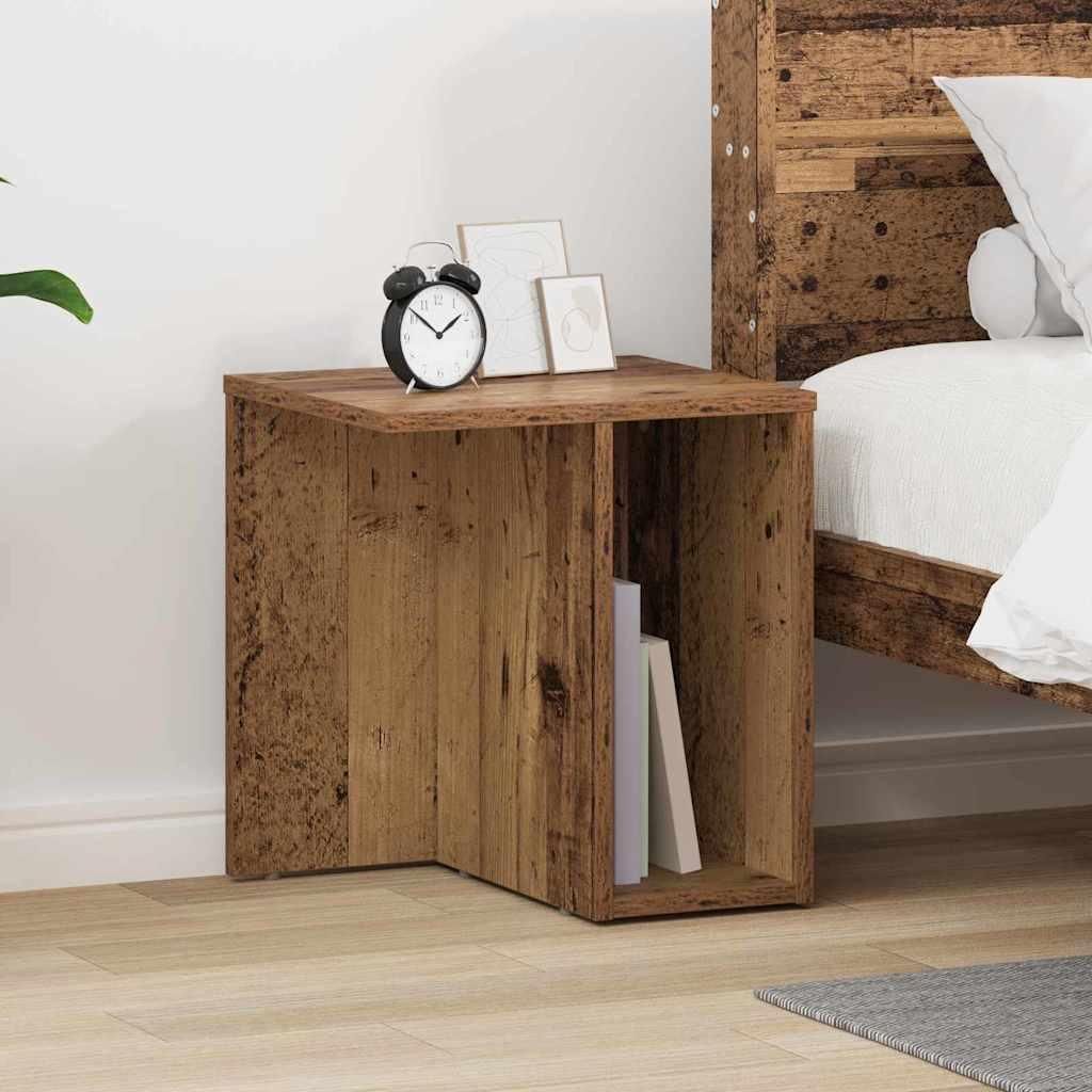 "Schlussverkauf" Wohnzimmer Beistelltisch - rechteckiger Kaffeetisch - Altholz 37x32x40 cm Holzwerkstoff C13761