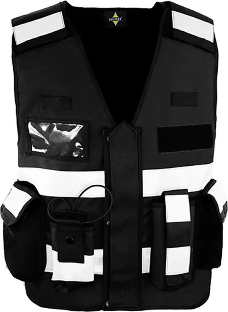 Gilet Tattico Multitasche Korntex KXTAC Bonn - Nero Taglia Unica