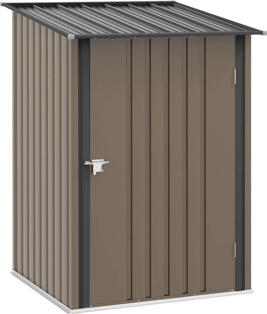 Abri de Jardin Verrouillable en Acier Marron 100x103 cm Anti-UV