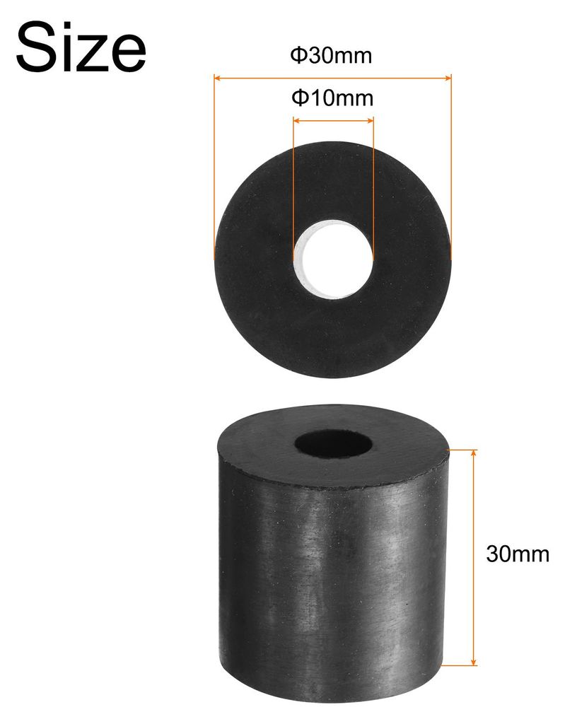 4 Stš¹ck Gummi Unterlegscheiben Gummispacer 30mm Au?endurchmesser 10mm Innendurchmesser 30mm Dicke Gummi Abstandshalter Runde Distanzhš¹lsen f...