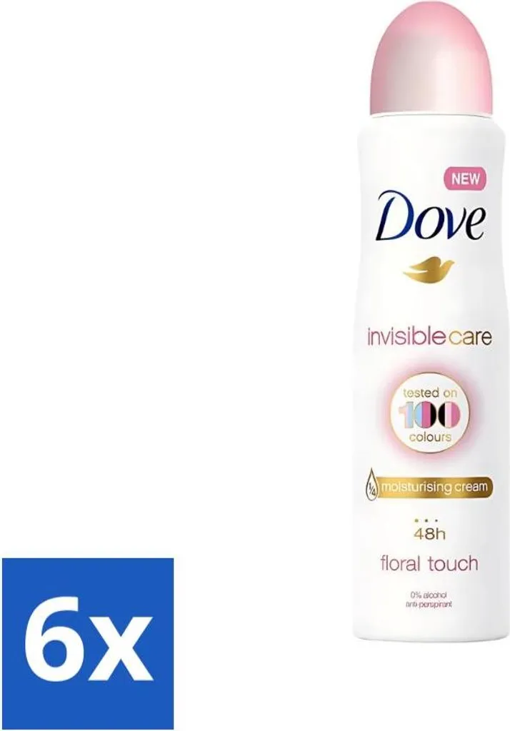 Dove - Deodorante - Spray Invisible Care - Protezione invisibile - 250 ml - Confezione risparmio - 6 pezzi