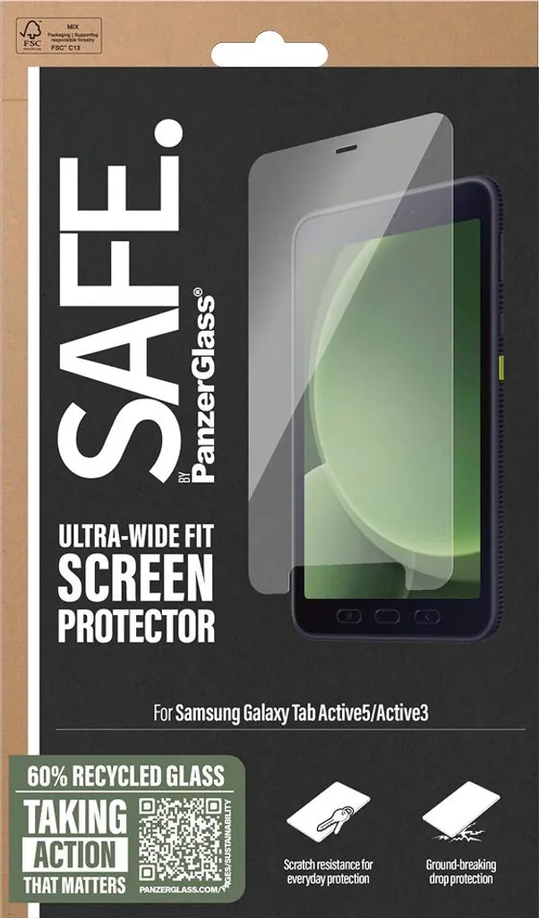 PanzerGlass SAFE Protection Ecran Incassable Galaxy Tab Active5 - Transparent - 3