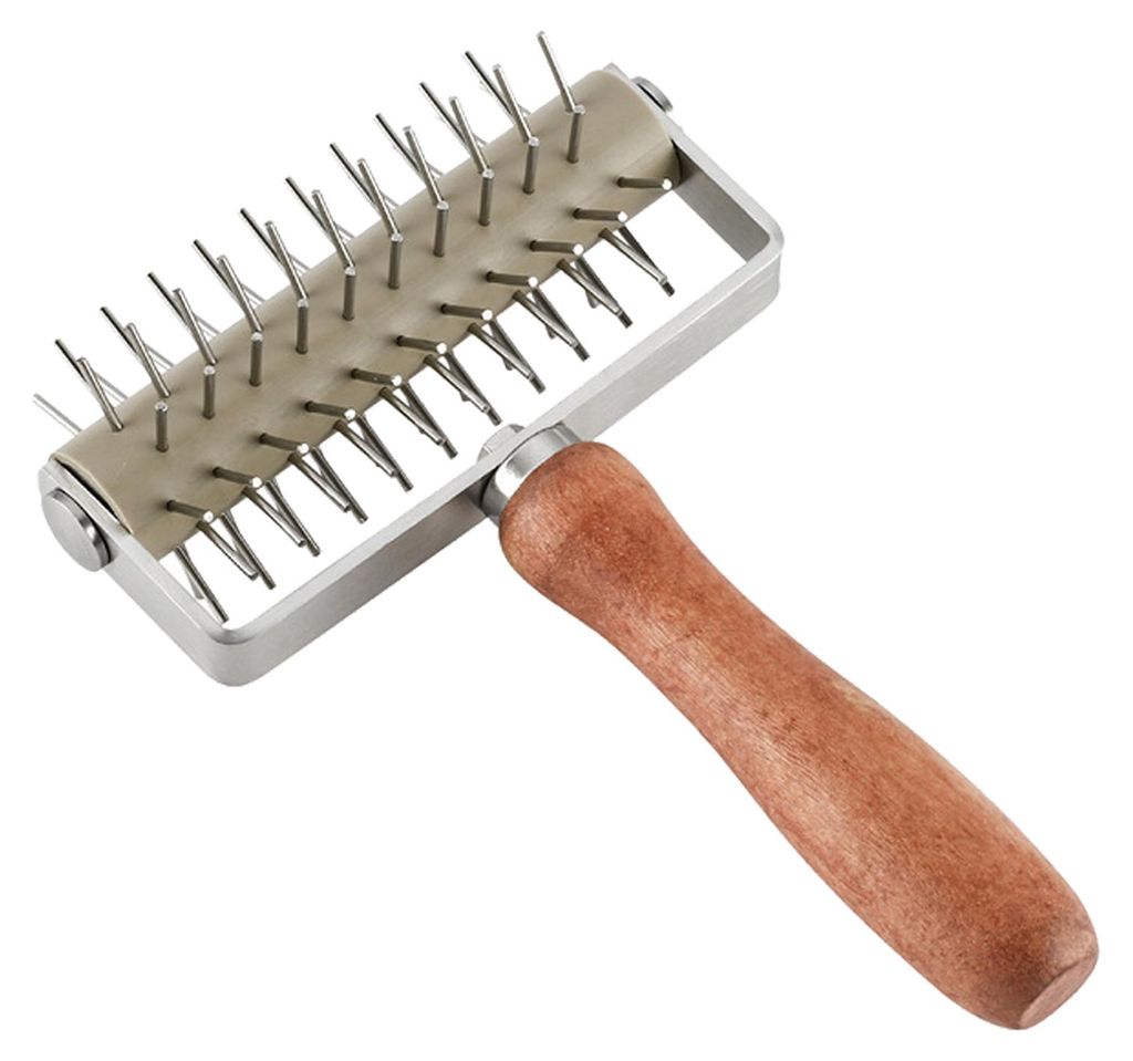 Pizzastanzer aus Holz, antihaftbeschichtet, kraftsparend, ideal zum Ausstechen von Brot und Gebäck.