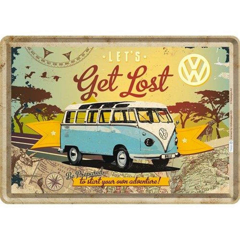 Nostalgic-Art - Cartolina di latta - Volkswagen - VW Bulli Immagine del prodotto 
