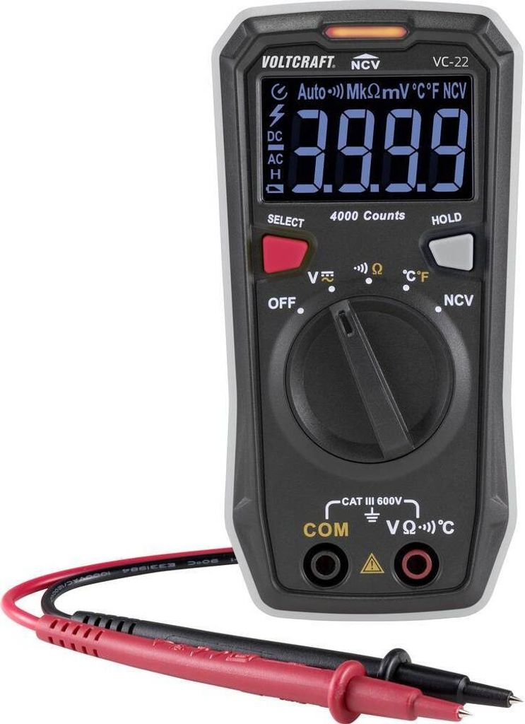 VOLTCRAFT VC-22 Hand-Multimeter digital CAT III 600 V Produktbild 