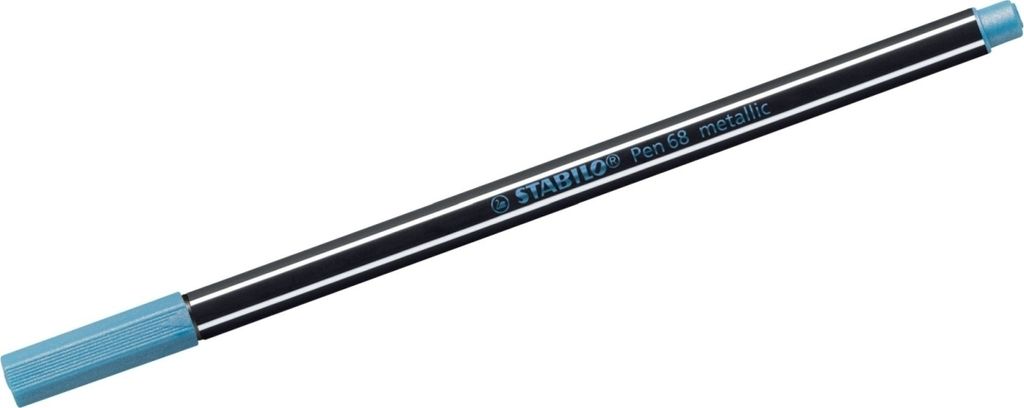 Premium Metallic-Filzstift - STABILO Pen 68 metallic - 10er Pack - metallic blau