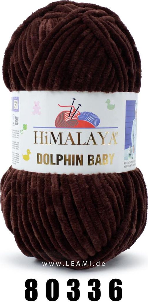 A ball of brown yarn with a label.