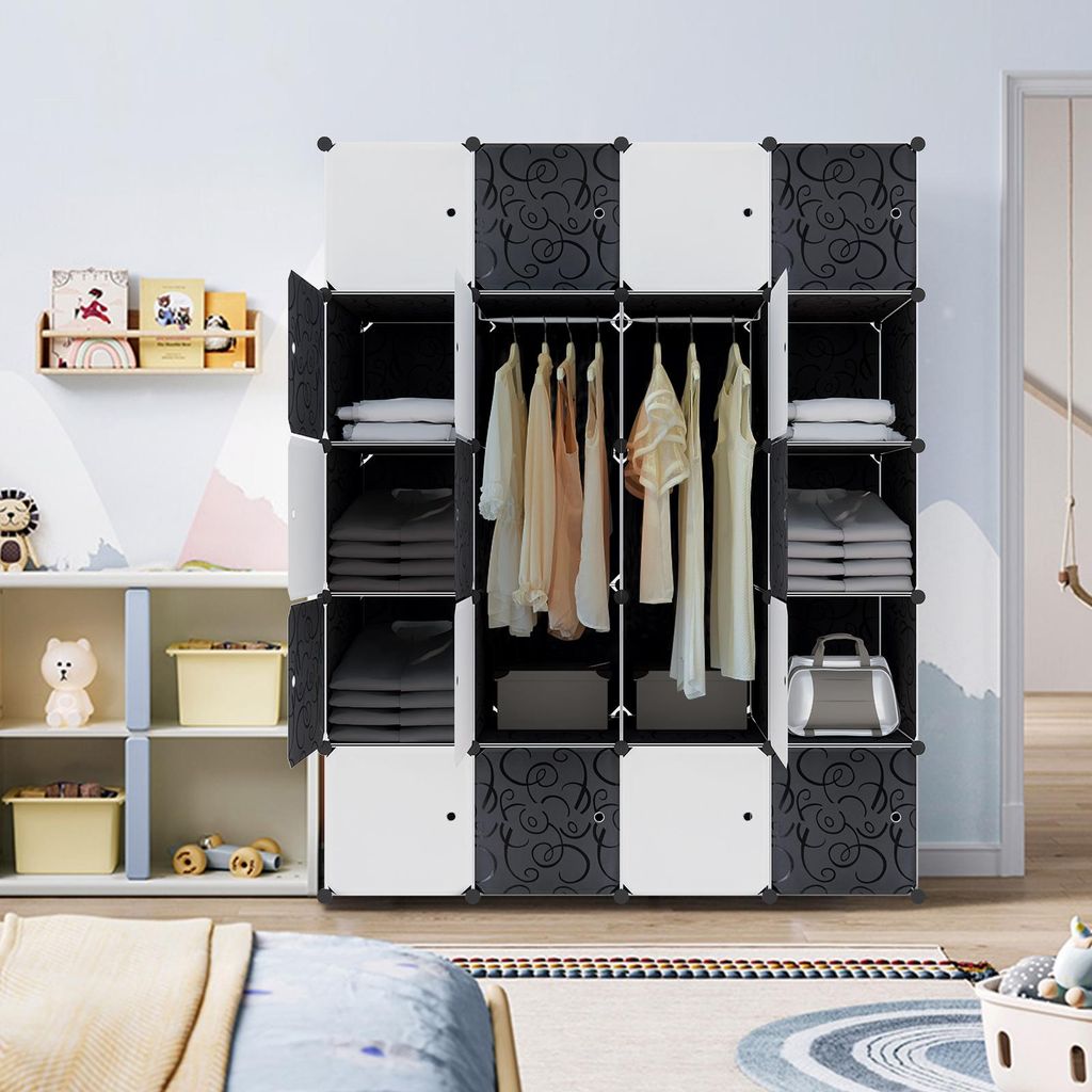 YZNAHRE Kleiderschrank 145 cm Breit Garderobenschrank Produktbild 