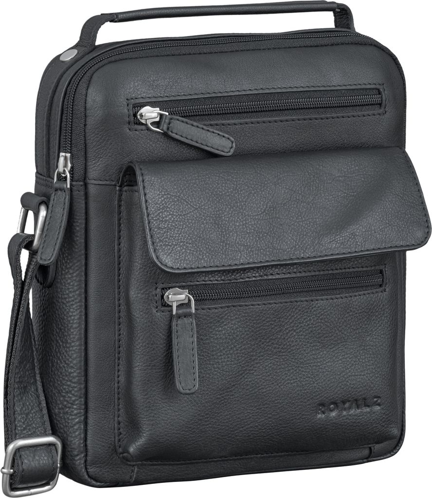 ROYALZ "Chandler" moderne Umhängetasche Herren klein Leder mit Henkel - Männer Handtasche zum Umhängen Echtleder Schultertasche Crossbody Messen...