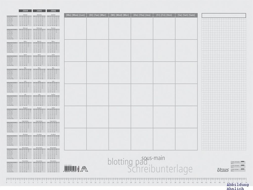 Schreibunterlage 52,5x37,5cm mit Kalender VE=5x30 Blatt