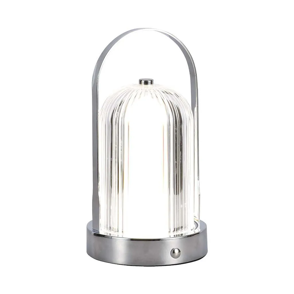 Lampada LED Ricaricabile Cromo 1W - Design 3IN1 Touch per Interni