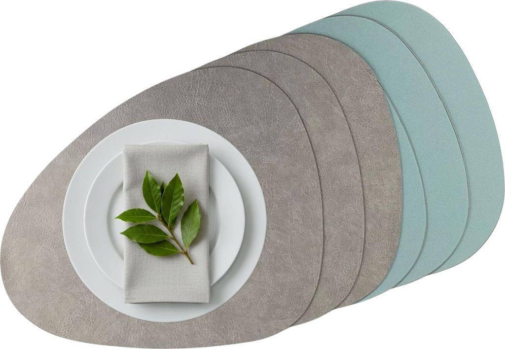 Platzset 6er Set, 2in1 Wende-Tischunterlage Kunstleder Produktbild 
